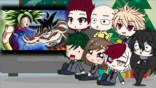 MHA/BNHA + Saitama React To Goku  VS  Kefla