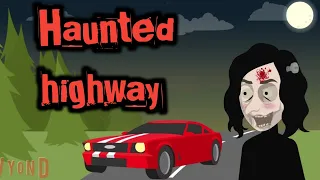 Haunted highway horror story | Horror animation | Scary story | Susnhine English