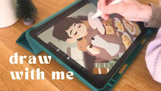 draw with me | creating a cozy illustration