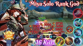 Most Kill And Most Die Miya But MVP Miya Solo Rank Hard Game #mlbb #miya #mobilelegends #miyamlbb