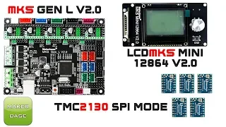 MKS Gen L V2 0 with TMC2130 mode SPI and LCD12864 Mini