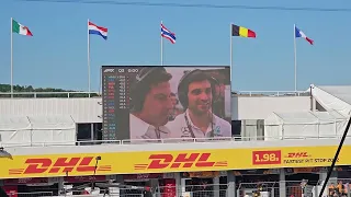 F1 2023 Hungarian GP - Lewis Hamilton's 104th pole + crowd reaction