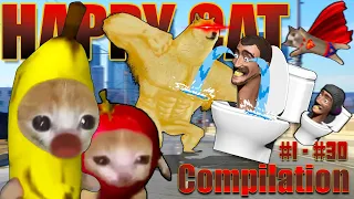 Banana Cat Full | Happy Cat Tiktok Compilation 1-30 | Happy Cat Funny Cartoon