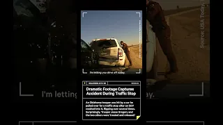 Trooper in Oklahoma Walks Away From Scary Collision