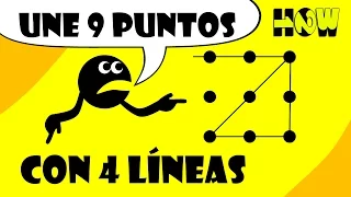 CÓMO UNIR 9 PUNTOS CON 4 LÍNEAS RECTAS - TRUCO FÁCIL - Juegos Mentales Divertidos