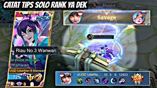 TIPS SOLO RANK PAKAI WANWAN LANGSUNG DARI GLOBAL WANWAN! - WANWAN MLBB