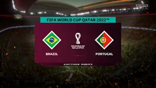 FIFA 23 Gameplay (PC) Qatar world cup walkthrough with BRAZIL. Round of 16