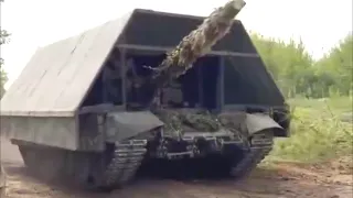 Russian T-80BVM tanks began to be equipped with Tsar-Grill protection