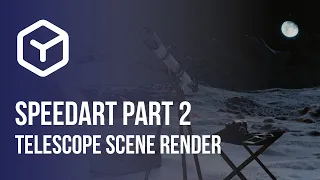 Blender 2.8 Telescope Scene Speedart (Cycles) | Part 2/2