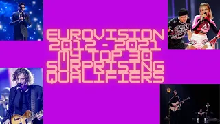 Eurovision Surprising Qualifiers - My Top 20 (2012 - 2021)