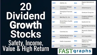 20 Dividend Growth Stocks: Safety, Income, Value and High Return | FAST Graphs
