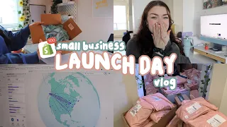 SMALL BUSINESS LAUNCH DAY VLOG | pack 100+ orders with me! 💕 (part 3)