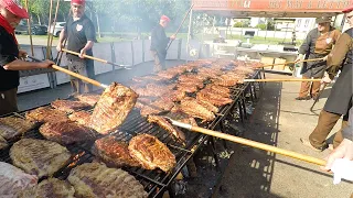 Italy Street Foods. Huge Amount of Pork Ribs, Sausages, XXL Picanha & more Foods