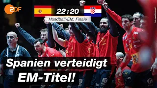 Finale: Spanien - Kroatien 22:20 - Highlights | Handball-EM 2020 - ZDF