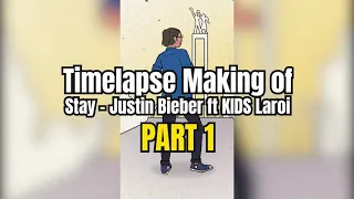 STAY JUSTIN BIEBER KIDS LAROI ANIMATION MAKING OF PART 1 - LINE ANIMATION