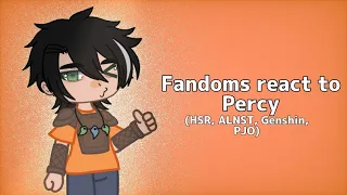 Fandoms react to Percy Jackson | HSR, Alien Stage, Genshin, PJO | 4/4