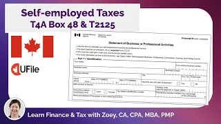 Self-employed taxes - How to report T4A Box 48 self-employment income on T2125?