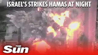 Israel Defense Forces strike Hamas targets at night with airstrikes