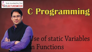 C programming 35 Use of Static Variables in Functions