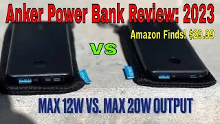 $29.99 Anker PowerBank Review 2023 : 20 Watt Output! Roadtrip Essentials Powercore #anker #cellphone