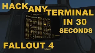 Fallout 4 - FASTEST TERMINAL HACKING METHOD (Unlock Computer Terminals In 30 Seconds!)