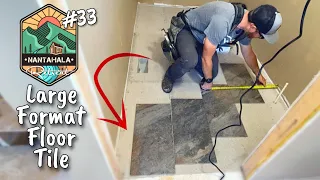 Floor Tile Layout and Installation | Building The Nantahala Retreat #33