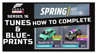 Forza Horizon 5 Series 16 Spring How to Complete Tunes & Blueprints