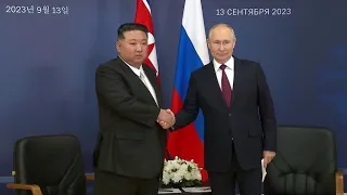 Kim Jong-Un and Vladimir Putin vow to strengthen cooperation • FRANCE 24 English