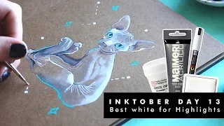 INKTOBER DAY 15 - THE BEST WHITE INK FOR HIGHLIGHTS
