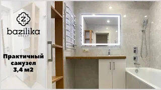 Nice Renovation of the bathroom. Turnkey bathroom. Bazilika Group. Practical renovation.