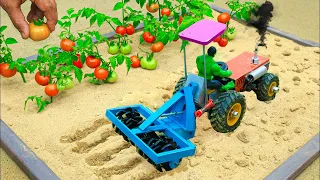 Diy mini tractor making modern agriculture plough machine for tomato farming science project @ECMini