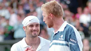 Boris Becker vs Andre Agassi 1995 Wimbledon SF Highlights
