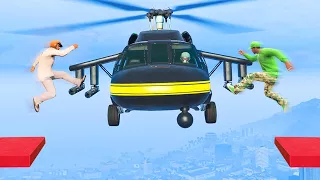 EXTREME MID AIR HELICOPTER HIJACKING! (GTA 5 Funny Moments)