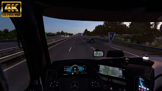 POV Truck driving Mersedes Actros MP5 in France 4K ETS 2