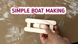 Elastic band paddle boat ✓ popsicle sticks boat ⛵