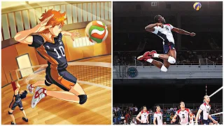 Haikyuu VS Real Life | Crazy Volleyball Actions (HD)