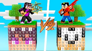 BETOFFY Vs FRANCISCOGAMES 😱 ¿CUAL ES EL MEJOR SKYBLOCK DE LUCKY BLOCKS DE MINECRAFT?