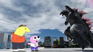 Godzilla's Iconic Victory Dance - Smiling Friends Parody