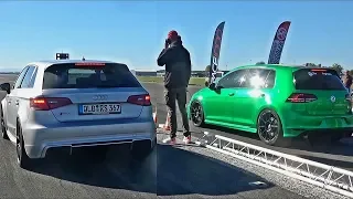 Audi RS3 vs VW Golf 7R Turbo MK3 VR6 MK6 GTI SOUND Compilation