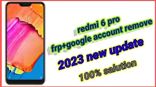 redmi 6pro frp bypass 2023//mi 6pro frp unlock// redmi 6 pro Google account remove// mi 6pro frp //