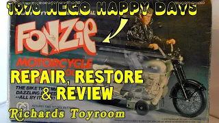 1976 MEGO FONZIE MOTORCYCLE. HAPPY DAYS. REPAIR. RESTORE. REVIEW.