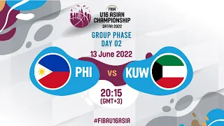 Philippines v Kuwait | Full Basketball Game | FIBA U16 Asian Championship 2022