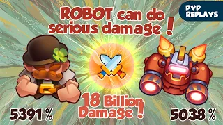 Robot 18 Billion Damage vs Bruiser (lvl 11)! PVP Rush Royale