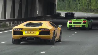 Supercars Accelerating,Powerslides! - 812SF Donuts, SVJ, 800HP M6 GT3, SLR, Widebody RS6, 600LT etc!