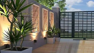 100 Backyard Fence Design Ideas 2024 House Exterior Boundary Front Wall Design | Patio Garden Fences