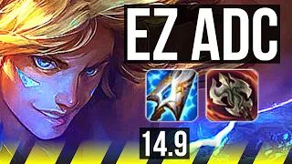 EZREAL & Lux vs JHIN & Karma (ADC) | 12/1/5, Legendary, 1100+ games | JP Grandmaster | 14.9