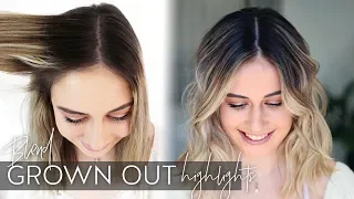 How to blend grown out highlights into balayage using three different hair color techniques!