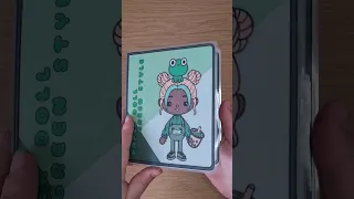 Toca Boca Green Quiet Book #diy #tocaboca #papercraft #paperbook