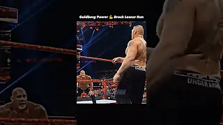 Goldberg Power 💪 Brock Lesnar Run | Brock Lesnar is Coward #shorts