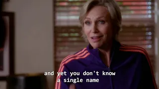 Sue Sylvester spitting straight facts for five minutes